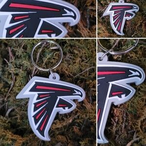 Atlanta Falcons 3" Keychain, NFL Rubber Falcons Logo